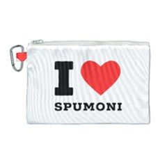 I Love Spumoni Canvas Cosmetic Bag (large) by ilovewhateva