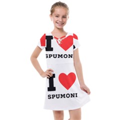 I Love Spumoni Kids  Cross Web Dress by ilovewhateva