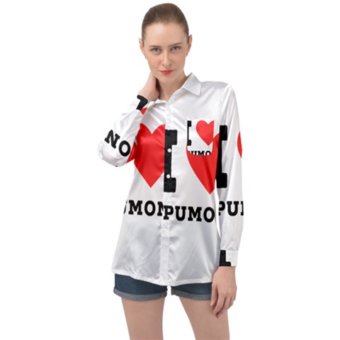 I Love Spumoni Long Sleeve Satin Shirt by ilovewhateva