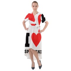 I Love Spumoni Front Wrap High Low Dress by ilovewhateva