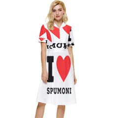 I Love Spumoni Button Top Knee Length Dress by ilovewhateva