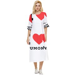 I Love Spumoni Double Cuff Midi Dress by ilovewhateva