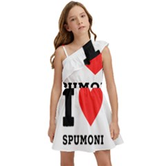 I Love Spumoni Kids  One Shoulder Party Dress by ilovewhateva