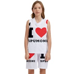 I Love Spumoni Kids  Basketball Mesh Set by ilovewhateva