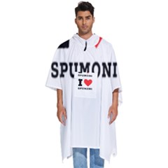 I Love Spumoni Men s Hooded Rain Ponchos