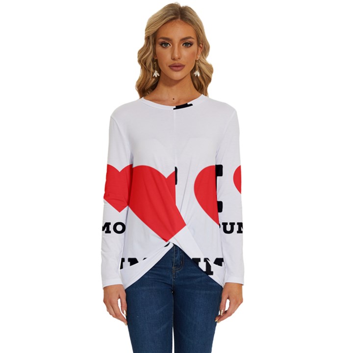 I love spumoni Long Sleeve Crew Neck Pullover Top