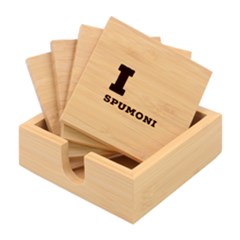 I Love Spumoni Bamboo Coaster Set by ilovewhateva