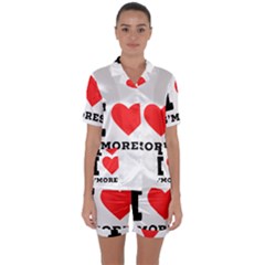 I Love S’mores  Satin Short Sleeve Pajamas Set by ilovewhateva