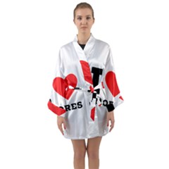 I Love S’mores  Long Sleeve Satin Kimono by ilovewhateva