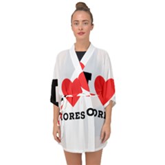 I Love S’mores  Half Sleeve Chiffon Kimono by ilovewhateva