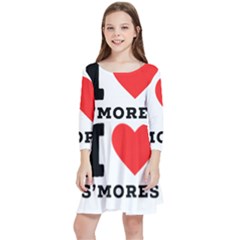 I Love S’mores  Kids  Quarter Sleeve Skater Dress by ilovewhateva