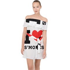 I Love S’mores  Off Shoulder Chiffon Dress by ilovewhateva