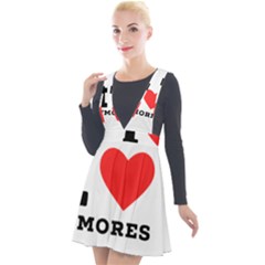 I Love S’mores  Plunge Pinafore Velour Dress by ilovewhateva