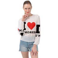 I Love S’mores  Banded Bottom Chiffon Top by ilovewhateva