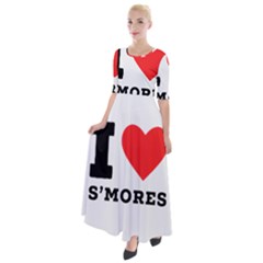 I Love S’mores  Half Sleeves Maxi Dress by ilovewhateva