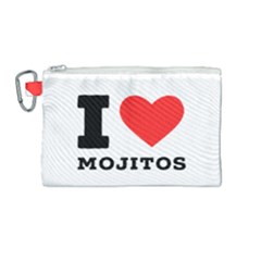 I Love Mojitos  Canvas Cosmetic Bag (medium) by ilovewhateva