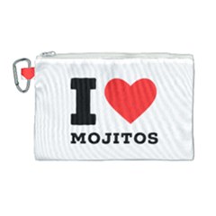 I Love Mojitos  Canvas Cosmetic Bag (large) by ilovewhateva