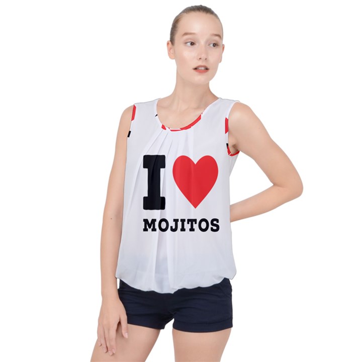 I love mojitos  Bubble Hem Chiffon Tank Top