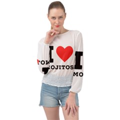 I love mojitos  Banded Bottom Chiffon Top