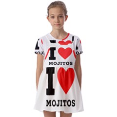 I Love Mojitos  Kids  Short Sleeve Pinafore Style Dress by ilovewhateva