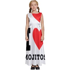 I Love Mojitos  Kids  Satin Sleeveless Maxi Dress by ilovewhateva