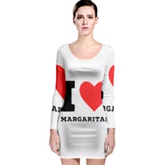 I Love Margaritas Long Sleeve Bodycon Dress by ilovewhateva