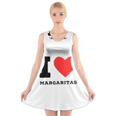 I Love Margaritas V-neck Sleeveless Dress by ilovewhateva