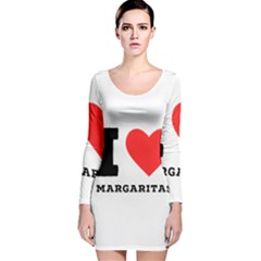 I Love Margaritas Long Sleeve Velvet Bodycon Dress by ilovewhateva