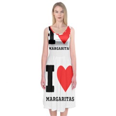 I Love Margaritas Midi Sleeveless Dress by ilovewhateva