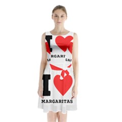 I Love Margaritas Sleeveless Waist Tie Chiffon Dress by ilovewhateva