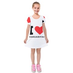 I Love Margaritas Kids  Short Sleeve Velvet Dress by ilovewhateva