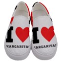 I love margaritas Men s Canvas Slip Ons View1