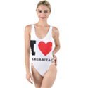 I love margaritas High Leg Strappy Swimsuit View1