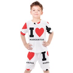 I Love Margaritas Kids  Tee And Shorts Set by ilovewhateva