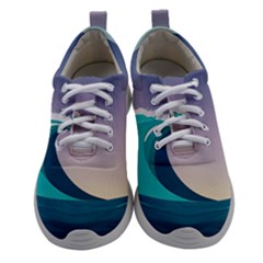 Tsunami Tidal Waves Wave Minimalist Ocean Sea Women Athletic Shoes by Ravend