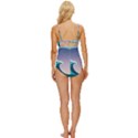 Tsunami Tidal Waves Wave Minimalist Ocean Sea Knot Front One-Piece Swimsuit View4