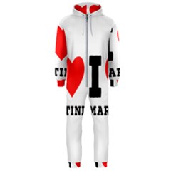 I Love Martini Hooded Jumpsuit (men) by ilovewhateva