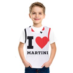 I Love Martini Kids  Basketball Tank Top by ilovewhateva