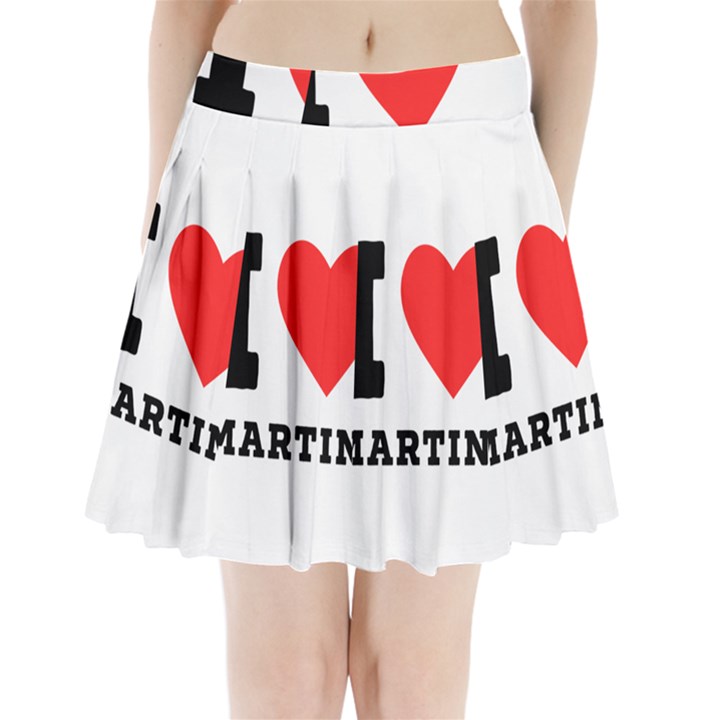 I love martini Pleated Mini Skirt