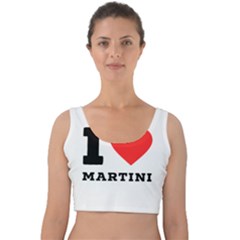 I Love Martini Velvet Crop Top by ilovewhateva