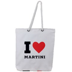 I Love Martini Full Print Rope Handle Tote (large) by ilovewhateva