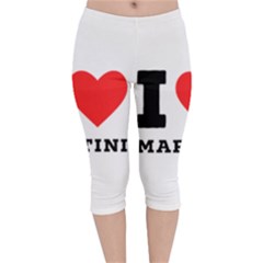 I Love Martini Velvet Capri Leggings  by ilovewhateva