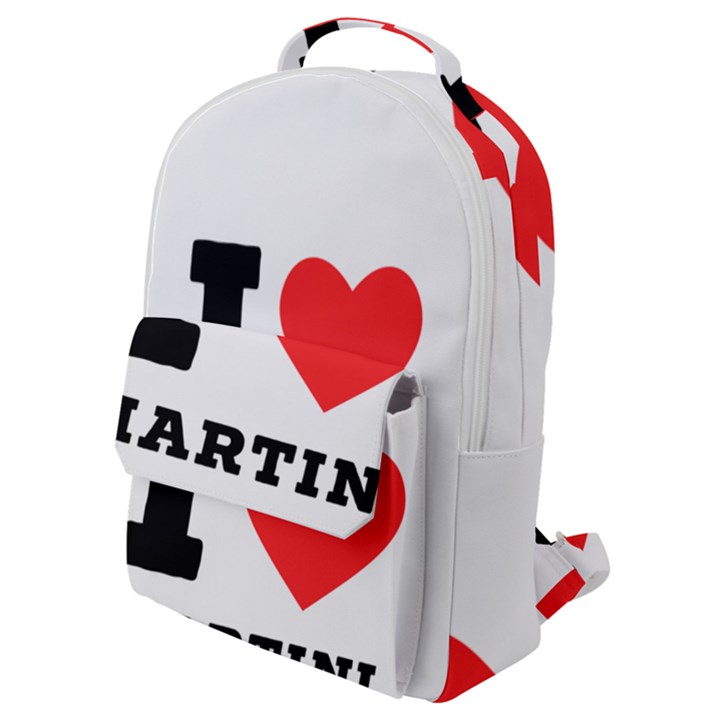 I love martini Flap Pocket Backpack (Small)