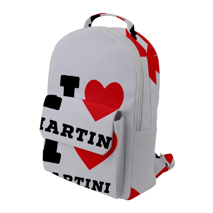 I love martini Flap Pocket Backpack (Large)