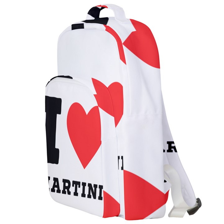 I love martini Double Compartment Backpack