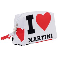 I Love Martini Wristlet Pouch Bag (large) by ilovewhateva