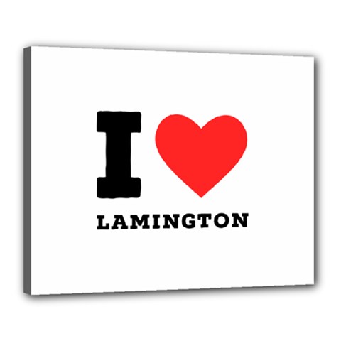 I Love Lamington Canvas 20  X 16  (stretched) by ilovewhateva