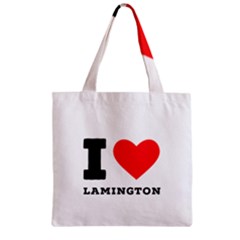 I Love Lamington Zipper Grocery Tote Bag by ilovewhateva