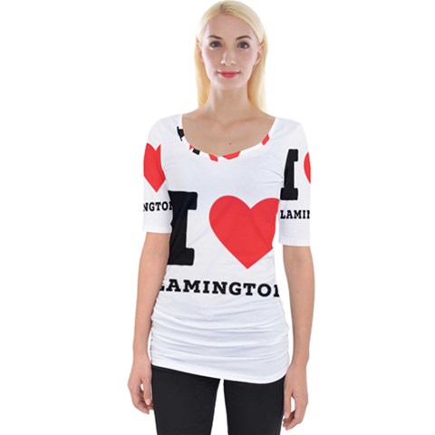 I Love Lamington Wide Neckline Tee by ilovewhateva