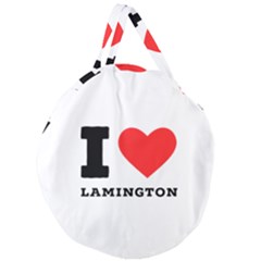 I Love Lamington Giant Round Zipper Tote by ilovewhateva